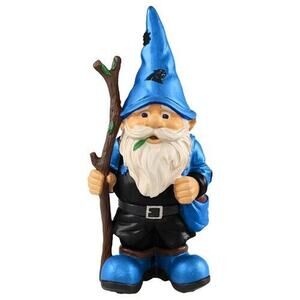 NFL Carolina Panthers Male Gnome Caricature Statue 11.5" Resin Walking Stick